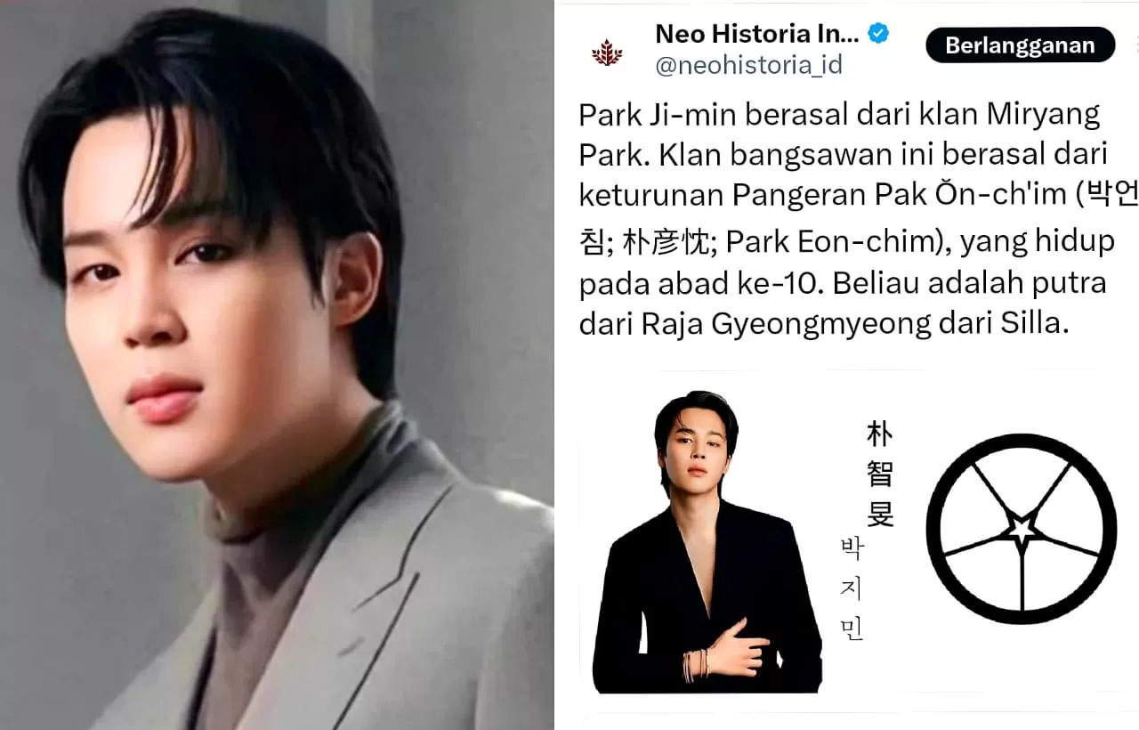 Park Jimin atau Jimin BTS keturunan bangsawan Korea.