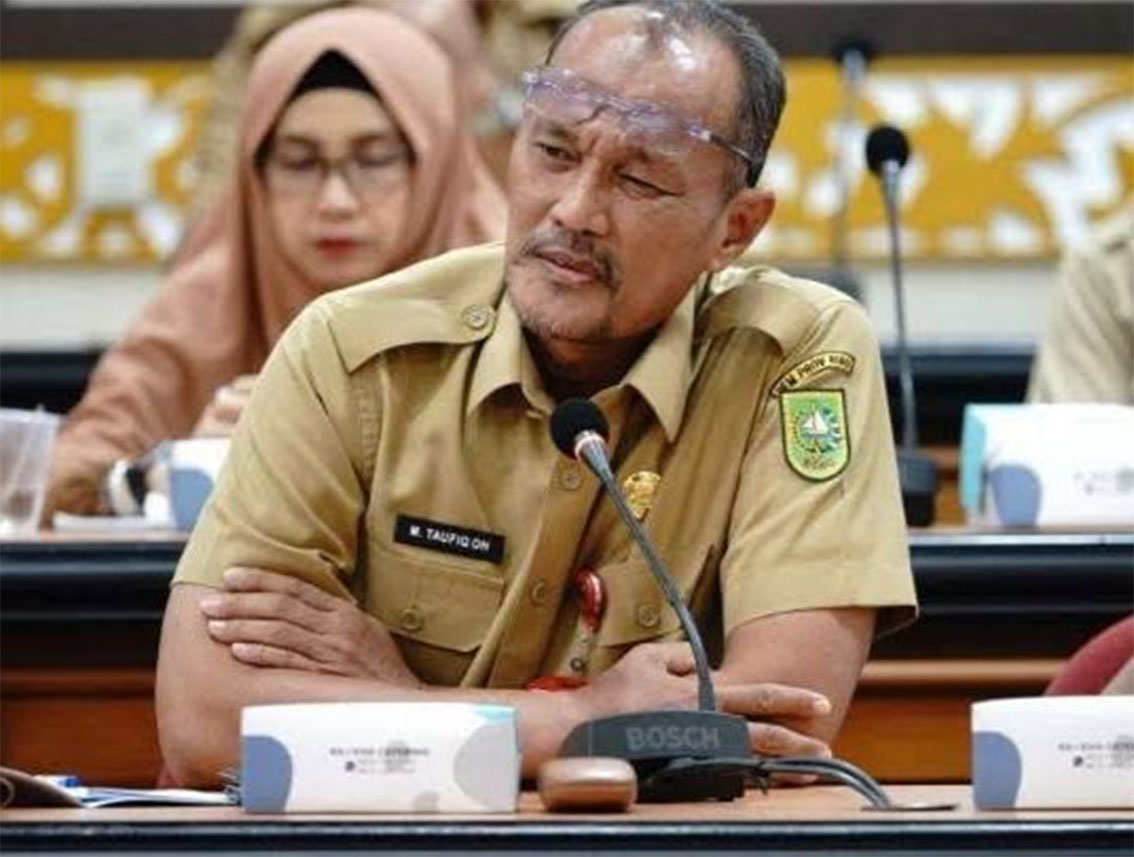 Kepala Dinas Perindustrian, Perdagangan, Koperasi dan UKM (Disperindagkop UKM) Provinsi Riau, M Taufiq OH