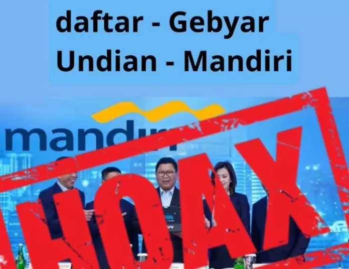 Hoax Daftar Gebyar Undian Mandiri.