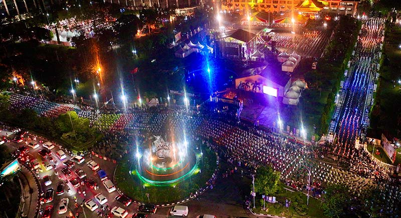 10 ribu Penari Serentak Melayu berhasil memecahkan rekor MURI pada pembukaan BBI BBWI Lancang Kuning Carnival 2024.