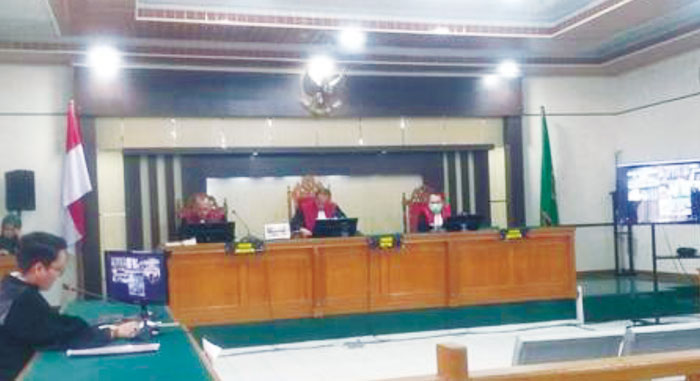 Sidang tuntutan terdakwa korupsi&nbsp; Bumdes Desa Pelantai, Kepulauan Meranti Mala di PN Pekanbaru,  Senin (6/5/2024).