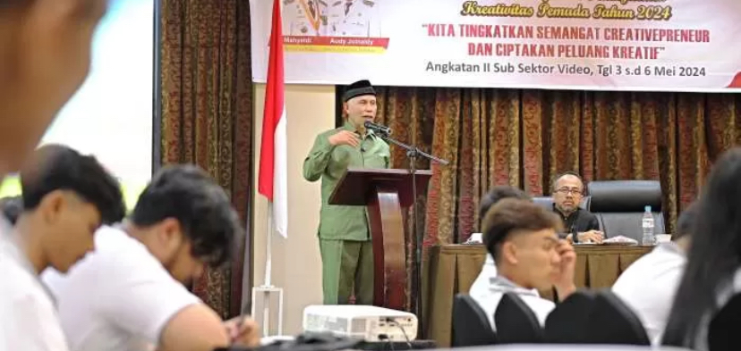 Gubernur Sumbar patahana Mahyeldi saat menghadiri salah satu acara di Padang, beberapa waktu lalu.
