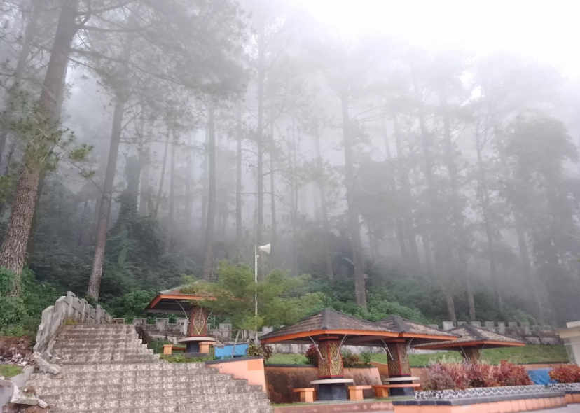 Pemandangan yang bisa dilihat oleh pengunjung ketika sampai di puncak Sejuta Janjang Lereng Singgalang.