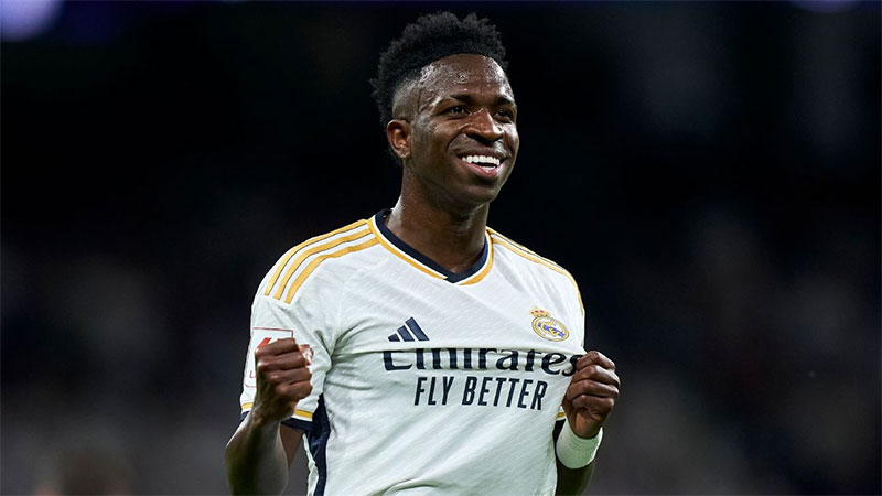 dua gol ke gawang Alaves membuat Vinicius Junior telah mencetak 23 gol bagi Real Madrid di semua kompetisi musim ini.