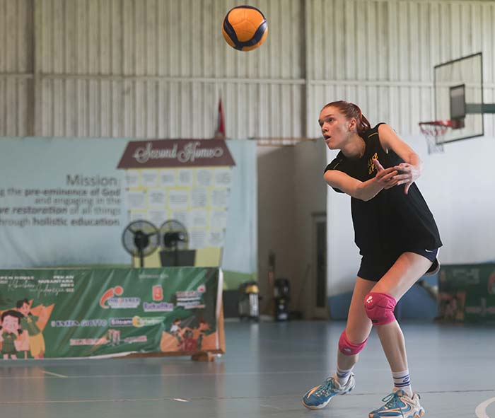 Marina Markova mengikuti latihan tim Jakarta Electric PLN untuk menghadapi pertandingan lanjutan PLN Mobile Proliga 2024.