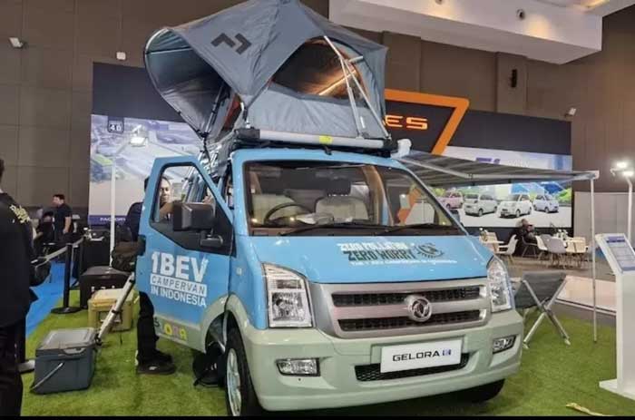 Gelora, salah satu mobil listrik yang diboyong DFSK pada ajang PEVS 2024
