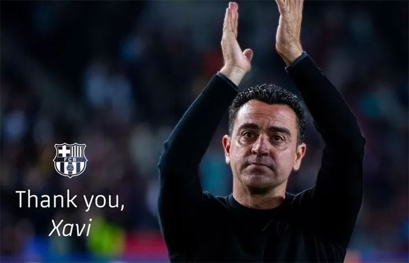Barcelona resmi memecat Xavi Hernandez.