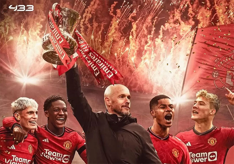 Manchester United menjadi juara Piala FA  setelah mengalahkan Manchester City 2-1 pada partai final di Wembley, London.