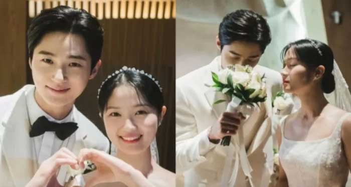 Lovely Runner Rilis Foto Pernikahan Kim Hye Yoon dan Byeon Woo Seok Yang Menakjubkan.