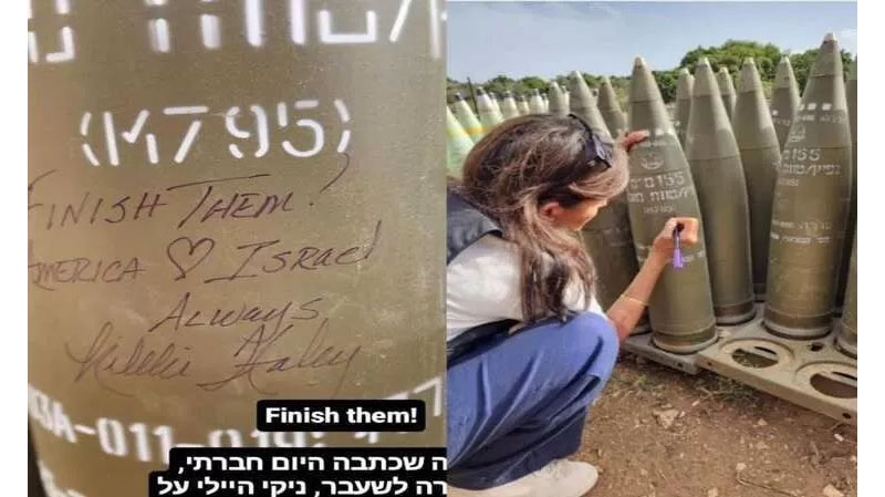 Nikki Haley tulis pesan di rudal Israel.