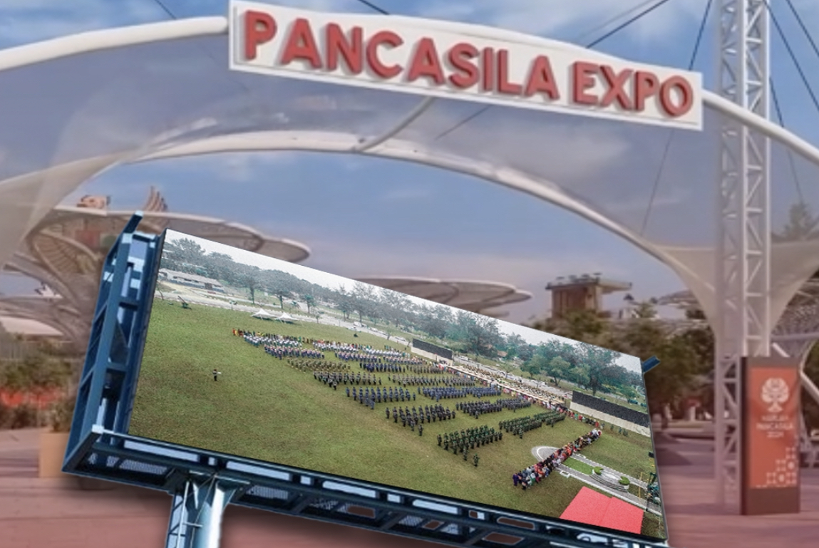 Ilustrasi, Videotron disiapkan bagi masyarakat yang ingin menyaksikan peringatan Hari Lahir Pancasila 1 Juni 2024 di Lapangan Garuda, Blok Rokan, Kompleks PHR Dumai, Riau.