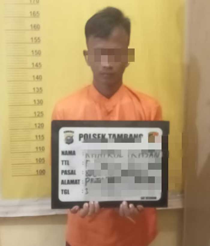 Jajaran Polsek Tambang membekuk pelaku pencabulan anak di bawah umur, Kamis (16/6/2024).