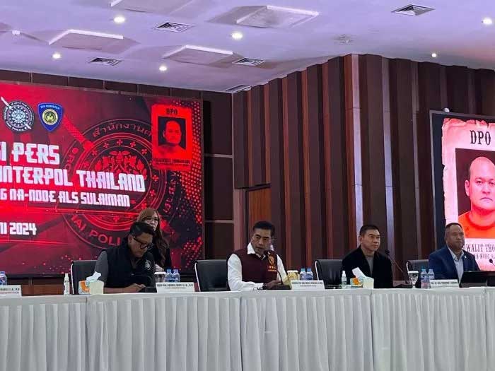 Bareskrim Polri mengumumkan telah menangkap Daftar Pencarian Orang (DPO) Thailand bernama Chaowalit Thoungduang alias Pang Na-Node alias Sulaiman di Bali,