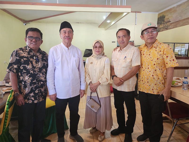 Syamsuar dan Ferriyandi, saat bersilaturaahimi dan konsolidasi di Tembilahan, Senin (3/6/24).