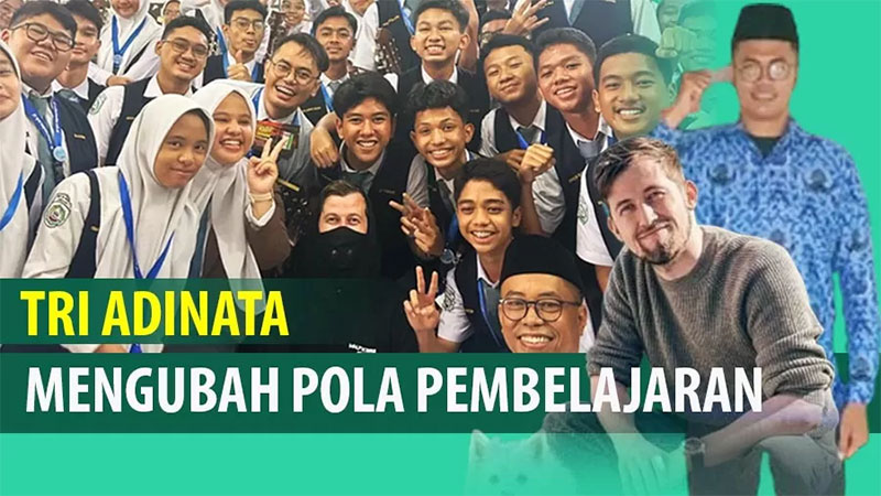 Tri Adinata, tak hanya viral. Ia berhasil mengubah pola pembelajaran yang menarik.