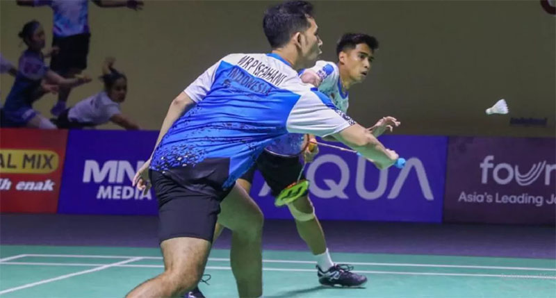 Sabar Karyaman Gutama/Moh Reza Pahlevi Isfahani atau Sabar Reza (Sabrez) satu-satunya wakil tuan rumah di semifinal Indonesia Open 2024, Sabtu (8/6/2024).