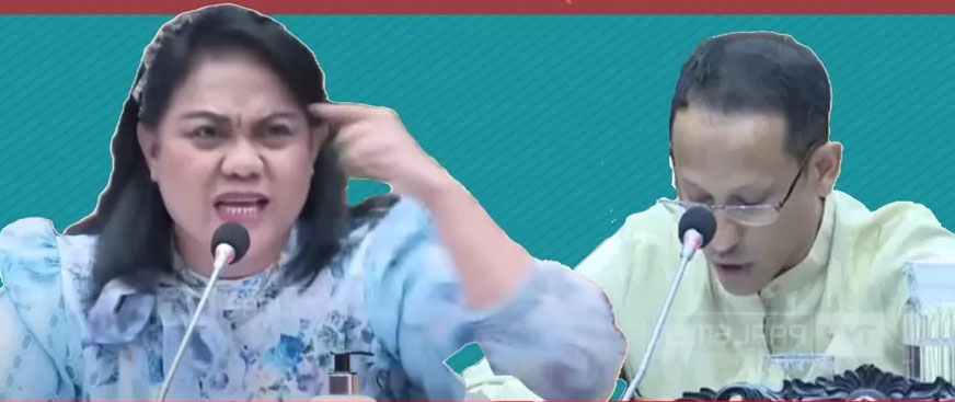 Momen anggota Komisi X DPR RI Anita Jacoba marah besar sampai gebrak meja dan tunjuk-tunjuk sementaran Nadiem Makarim cuma tertunduk.