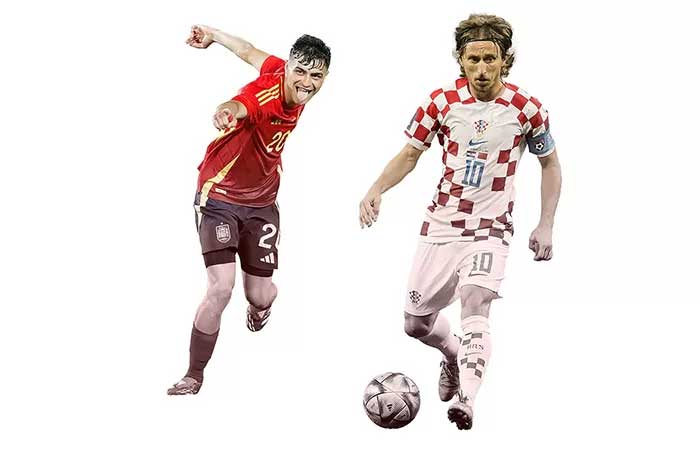 Gelandang Spanyol Pedri - Kapten Kroasi Luka Modric.