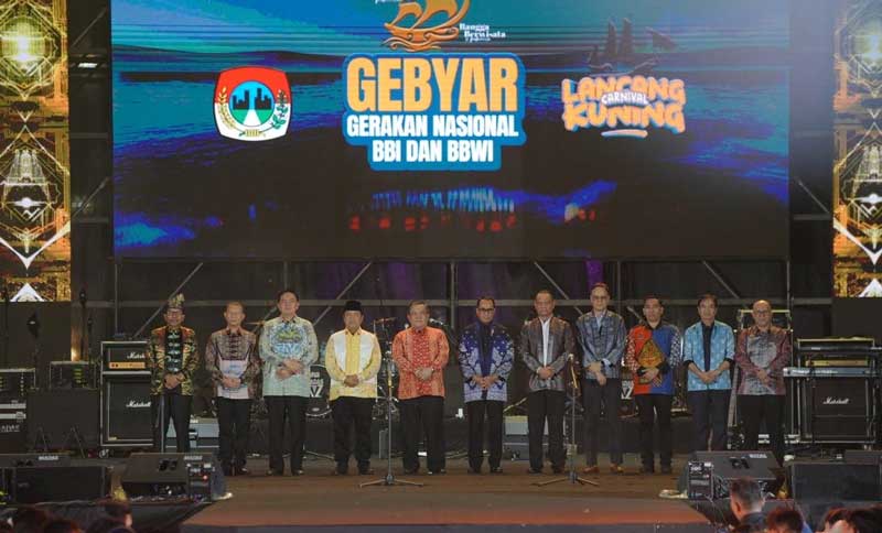 Pj Gubri SF Hariyanto bersama Forkopimda Riau saat pembukaan&nbsp;BBI&nbsp;BBWI.