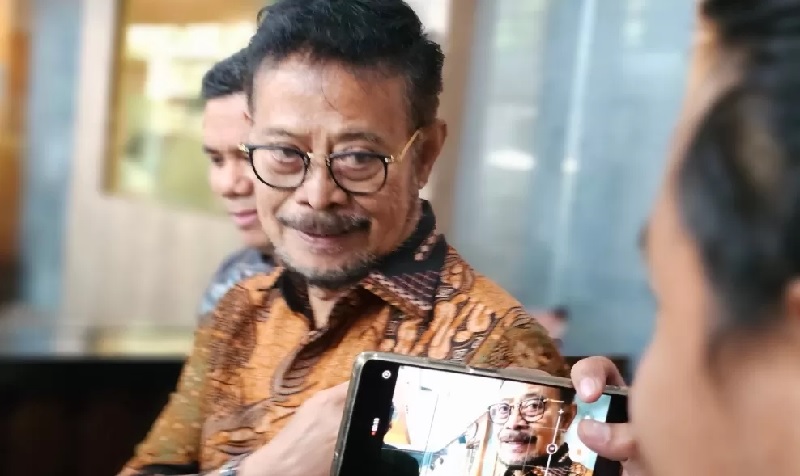 Mantan Menteri Pertanian (Mentan) Syahrul Yasin Limpo (SYL) di sela-sela menjalani persidangan kasus dugaan pemerasan dan penerimaan gratifikasi di Pengadilan Tipikor.
