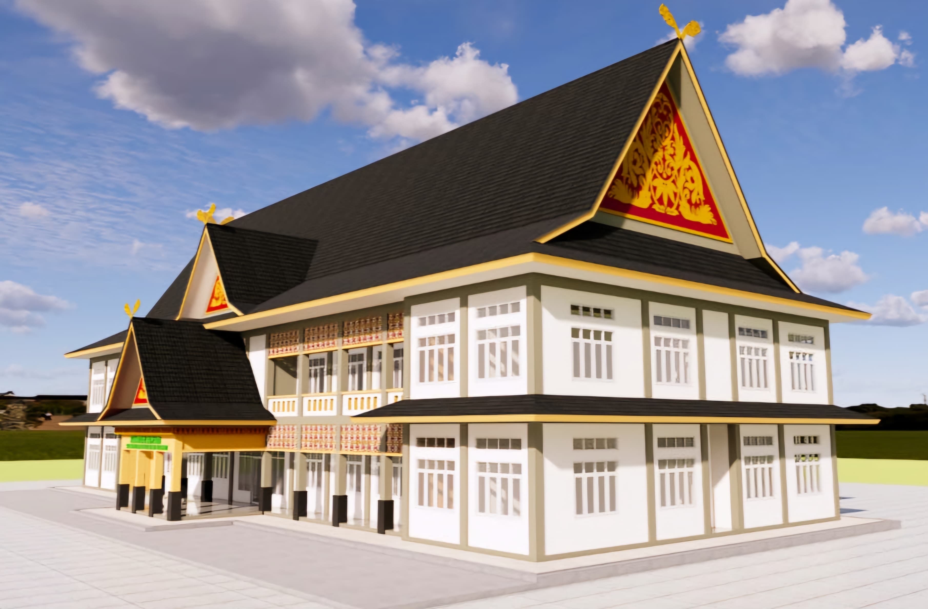 Design engginering Sekretariat Daerah Kabupaten Kepulauan Meranti yang baru oleh Dinas PUPR, kepada Riau Pos, Kamis (4/7/2024).