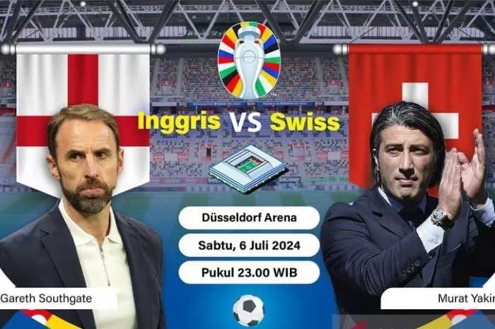 Babak perempat final Piala Eropa 2024, Inggris vs Swiss
