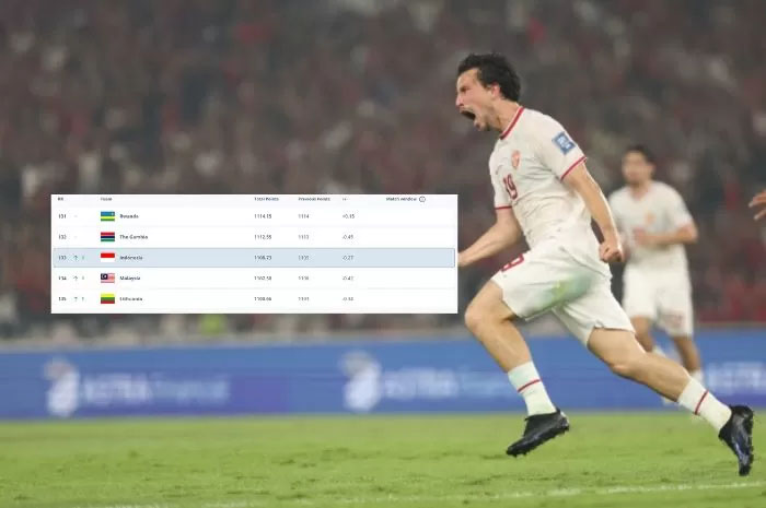 Selebrasi Thom Haye ketika cetak gol ke gawang Filipina di Kualifikasi Piala Dunia 2026.