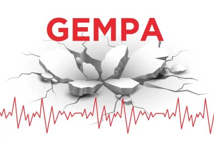 Ilustrasi gempa bumi.