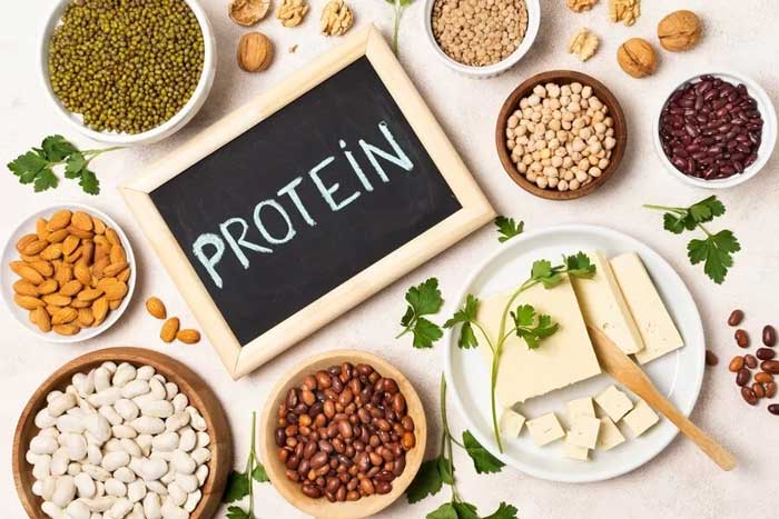 Ilustrasi makanan mengandung protein.