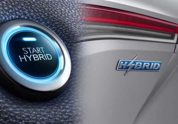 Ilustrasi mobil hybrid.