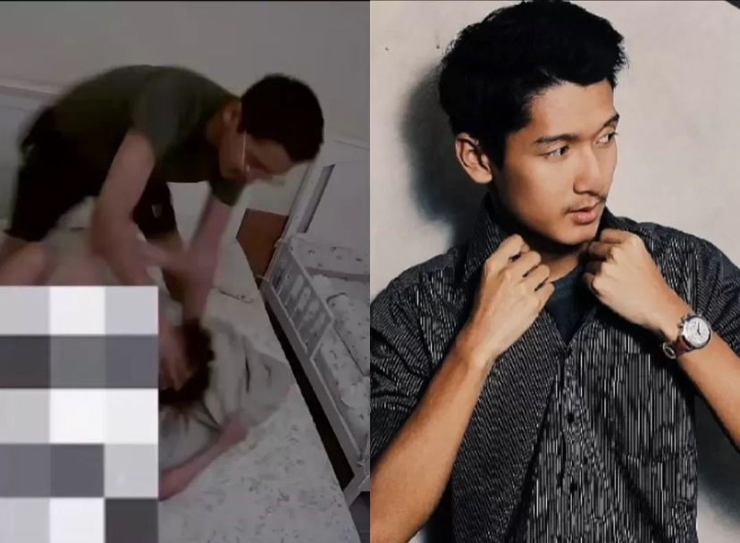 Tangkapan layar video KDRT yang dilakukan Armor terhadap istrinya Cut Intan Nabila.