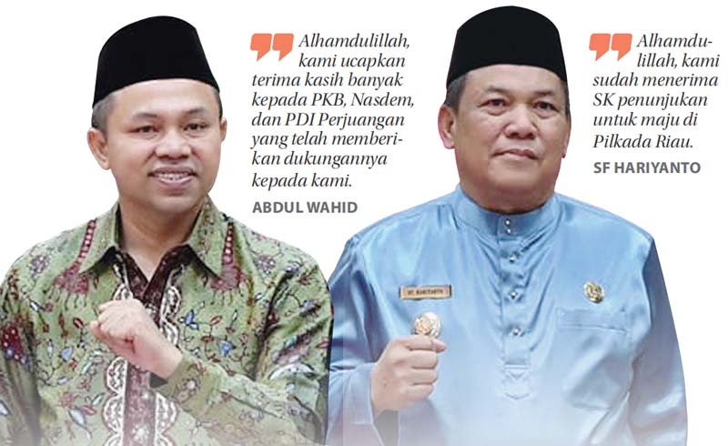 Dari kiri: Abdul Wahid dan SF Hariyanto