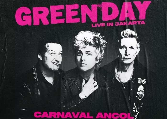Poster Konser Green Day di Carnaval Ancol.