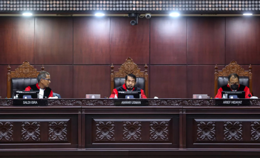 ILUSTRASI: Majelis hakim Mahkamah Konstitusi saat bersidang.