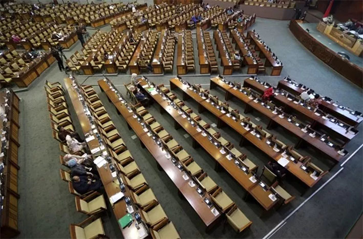 Ilustrasi. Baleg DPR melakukan rapat dengan pemerintah terkait Revisi UU KPK.