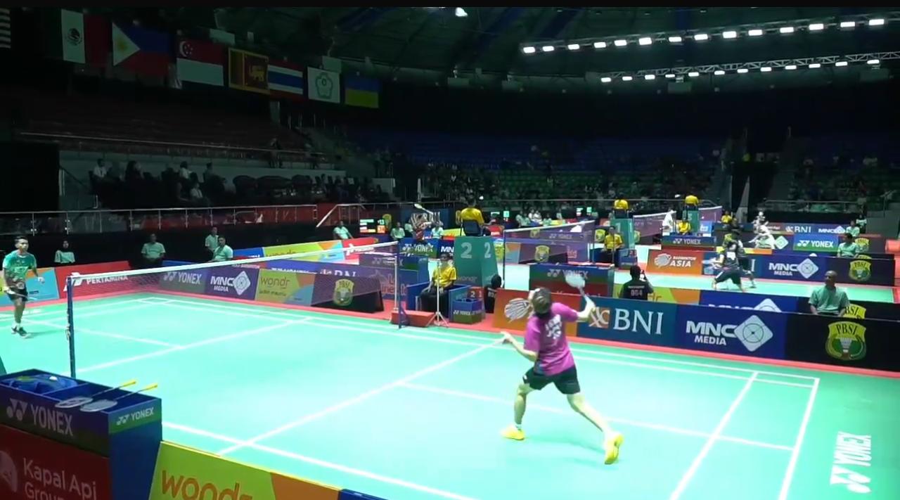 Keseruan kejuaraan bulutangkis internasional Wondr by BNI Indonesia Internasional Challenge 2024 yang memasuki babak semifinal, Sabtu (24/8/2024) di Gelanggang Remaja, Pekanbaru, Riau.