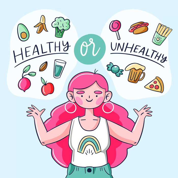 ilustrasi pola hidup sehat.