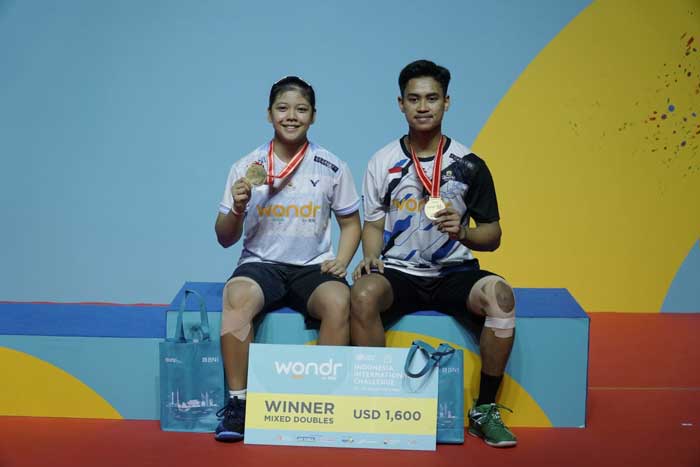 Ganda campuran bulutangkis Indonesia, Jafar Hidayatullah - Felisha Alberta Nathaliel keluar sebagai juara 1 WONDR by BNI Indonesia International Challenge 2024, Ahad (25/8/2024).