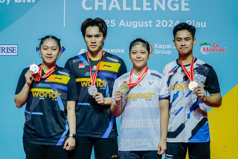 Ganda campuran Indonesia, menjadi juara  WONDR by BNI Indonesia International Challenge 2024.