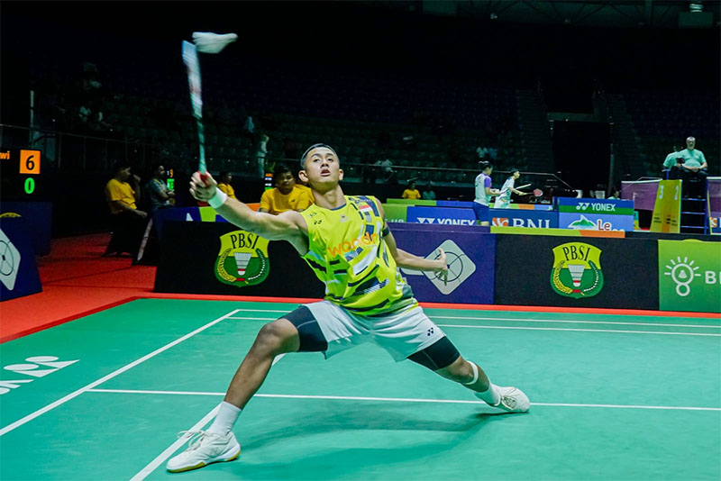Penampilan Alwi Farhan saat menghadapi wakil dari Chinese Taipei, Kuo Kuan Lin di babak 16 besar, Kamis (29/8/2024) di Gelanggang Remaja Pekanbaru.
