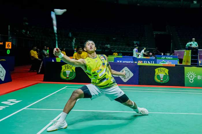 Penampilan Alwi Farhan saat menghadapi wakil dari Chinese Taipei, Kuo Kuan Lin di babak 16 besar, Kamis (29/8/2024) di Gelanggang Remaja Pekanbaru.