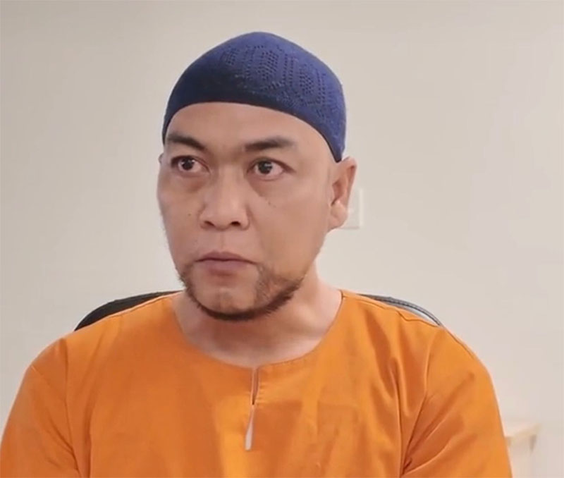 Edwar saat diintrogasi petugas Kepolisian, baru-baru ini.
