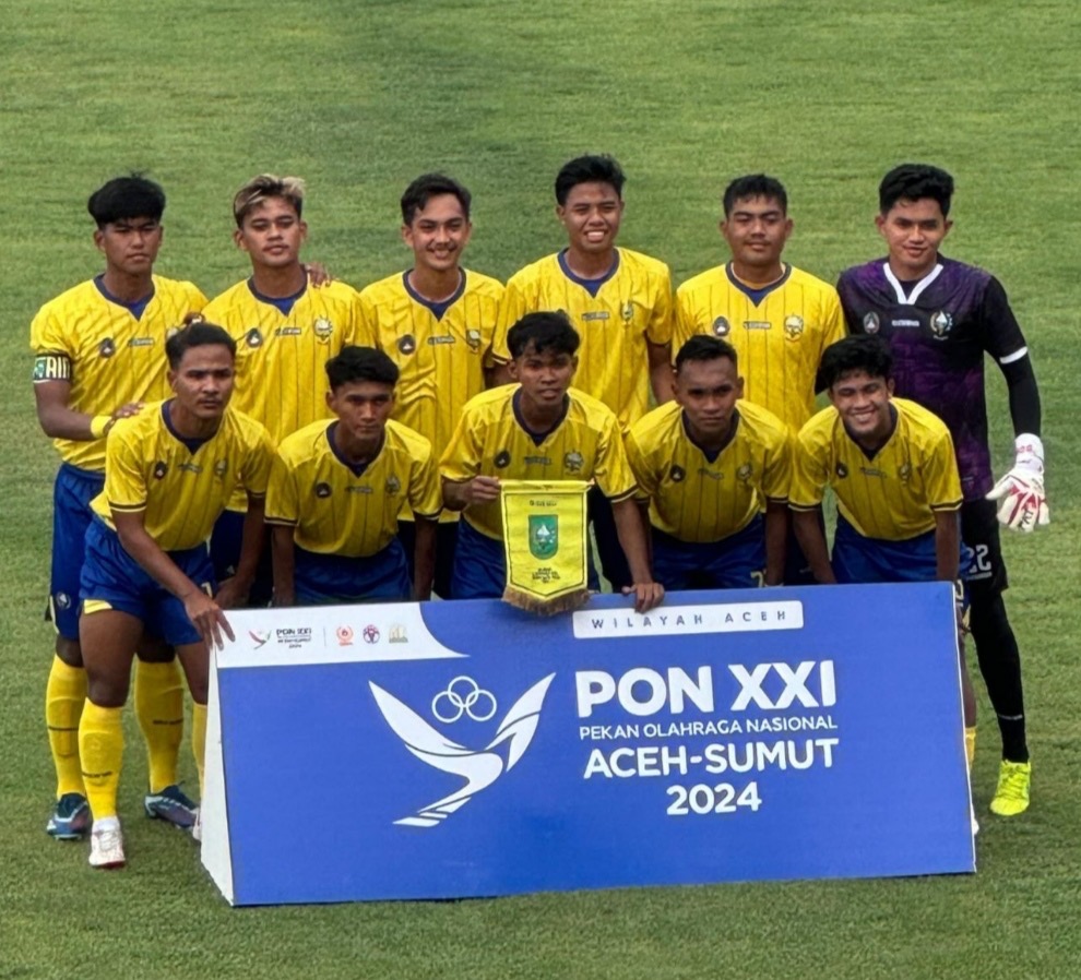 Tim Sepakbola Riau di PON XXI Aceh-Sumut 2024.
