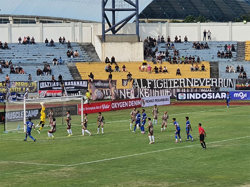 PSPS Pekanbaru mengawali pertandingan Liga 2 melawan Persikabo di Stadion Kaharuddin Nasution Rumbai, Sabtu (7/9/2024).