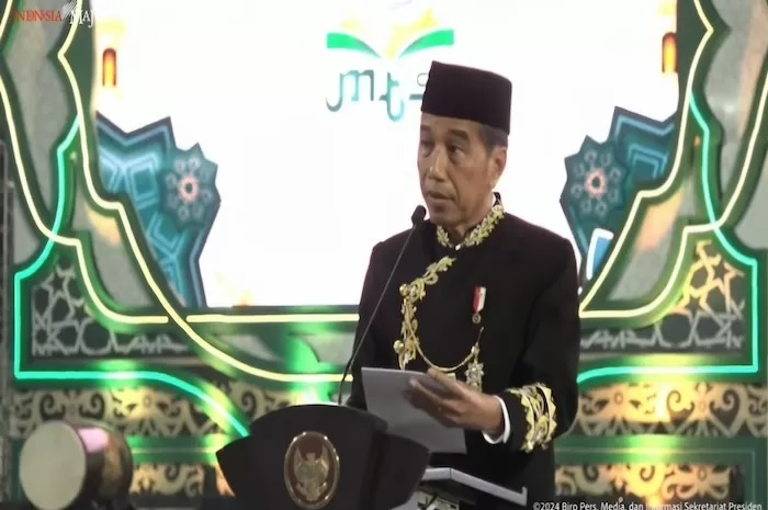 Presiden Joko Widodo memberikan sambutan dalam acara pembukaan Musabaqah Tilawatil Qur