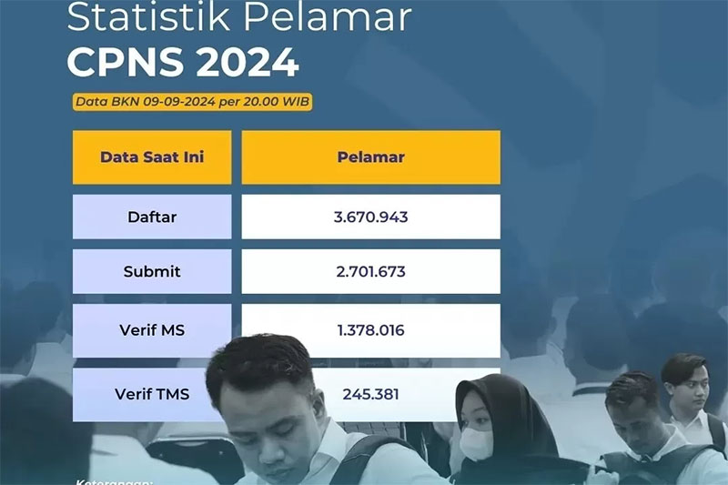 Data keseluruhan pelamar CPNS 2024