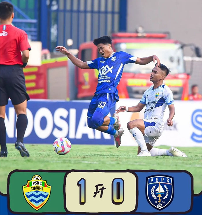PSPS Pekanbaru vs PSKC Cimahi di Stadion Si Jalak Harupat, Bandung, pada Sabtu (21/9/2024).