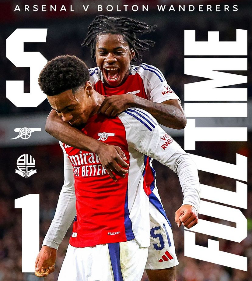 ILUSTRASI: Pemain Arsenal melakukan selebrasi usai mencetak gol.