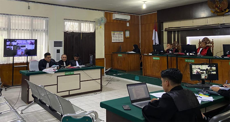 Sidang perkara korupsi pembangunan Hotel Kuansing yang merugikan keuangan negara senilai Rp22,6 miliar dengan terdakwa Sukarmis, Jumat (27/9/2024).