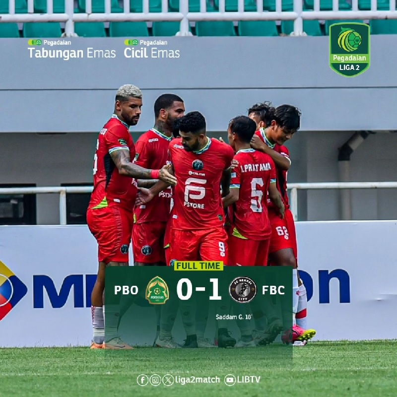 FC Bekasi City sukses mengalahkan Persikabo 1973 1-0 di Stadion Pekansari Bogor. Kemenangan itu membuat Bekasi City pimpin klasementara Grup A Liga 2.
